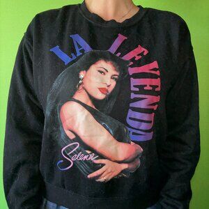 Official black Selena La Leyenda sweatshirt / crewneck / Selena Quintanilla / XL